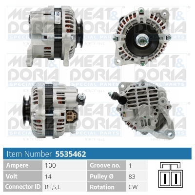 Meat Doria Alternator/Dynamo 5535462