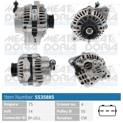 Meat Doria Alternator/Dynamo 5535885