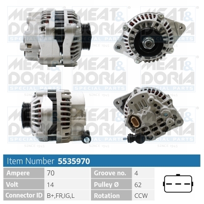 Meat Doria Alternator/Dynamo 5535970