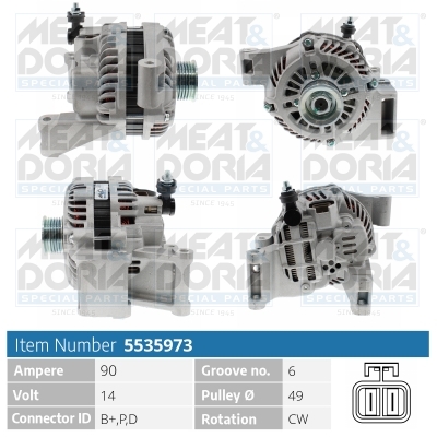 Meat Doria Alternator/Dynamo 5535973