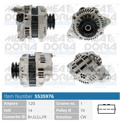 Meat Doria Alternator/Dynamo 5535976