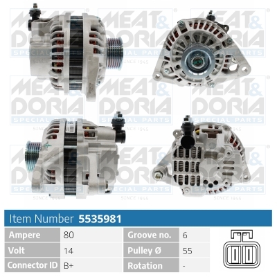 Meat Doria Alternator/Dynamo 5535981