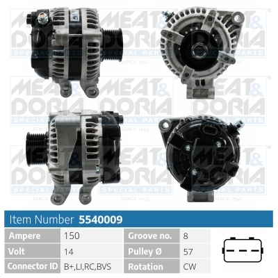 Meat Doria Alternator/Dynamo 5540009