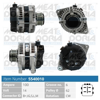 Meat Doria Alternator/Dynamo 5540010