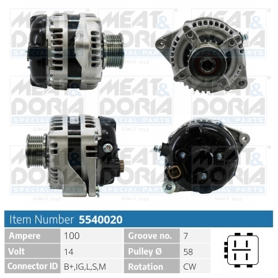 Meat Doria Alternator/Dynamo 5540020