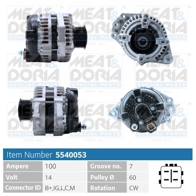 Meat Doria Alternator/Dynamo 5540053