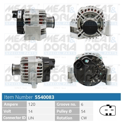 Meat Doria Alternator/Dynamo 5540083