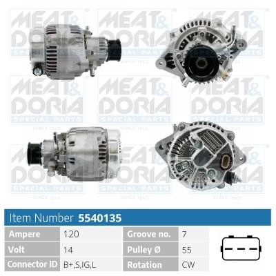 Meat Doria Alternator/Dynamo 5540135