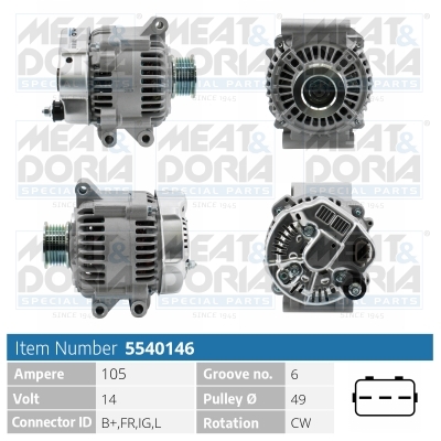 Meat Doria Alternator/Dynamo 5540146