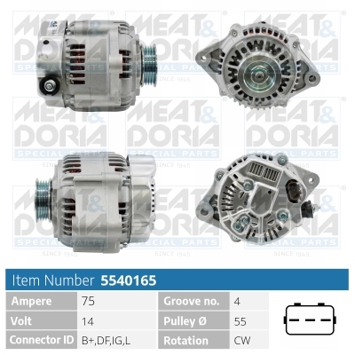 Meat Doria Alternator/Dynamo 5540165