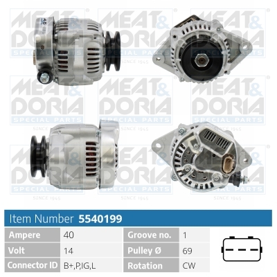 Meat Doria Alternator/Dynamo 5540199