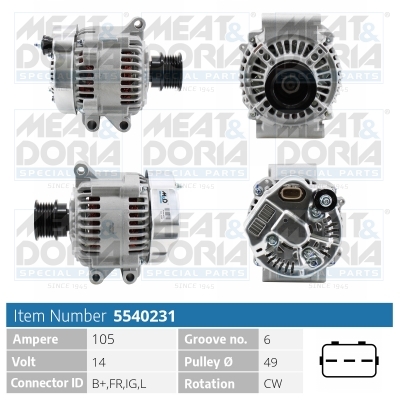 Meat Doria Alternator/Dynamo 5540231