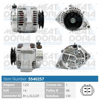 Meat Doria Alternator/Dynamo 5540257