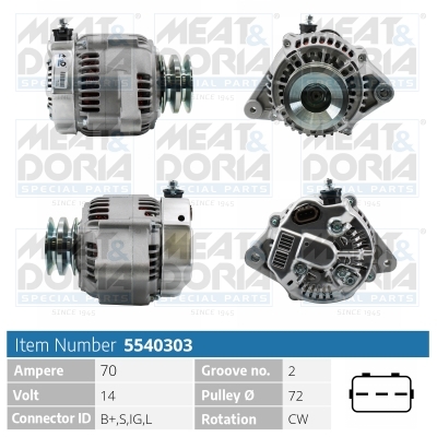 Meat Doria Alternator/Dynamo 5540303