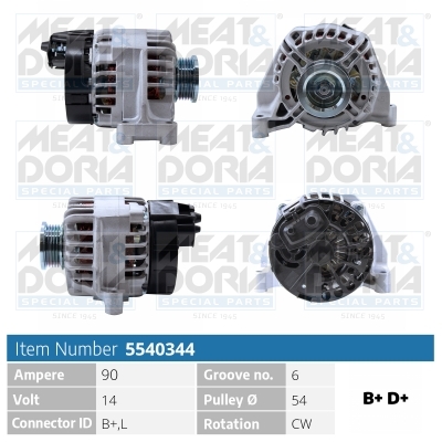 Meat Doria Alternator/Dynamo 5540344