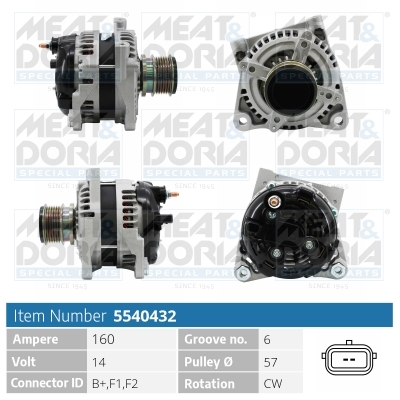 Meat Doria Alternator/Dynamo 5540432