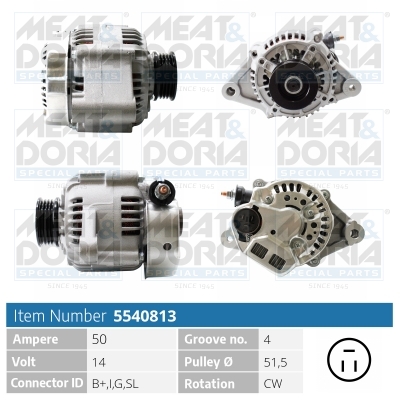 Meat Doria Alternator/Dynamo 5540813