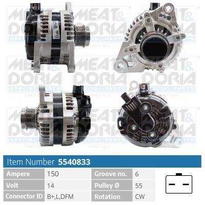 Meat Doria Alternator/Dynamo 5540833