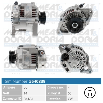 Meat Doria Alternator/Dynamo 5540839