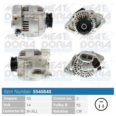 Meat Doria Alternator/Dynamo 5540840