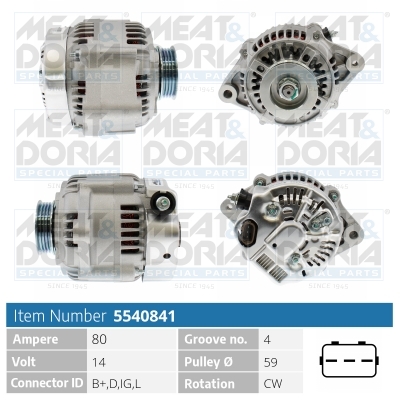 Meat Doria Alternator/Dynamo 5540841