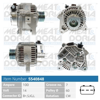 Meat Doria Alternator/Dynamo 5540848