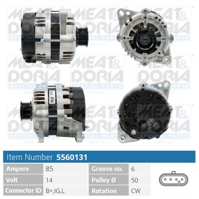 Meat Doria Alternator/Dynamo 5560131