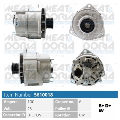 Meat Doria Alternator/Dynamo 5610018