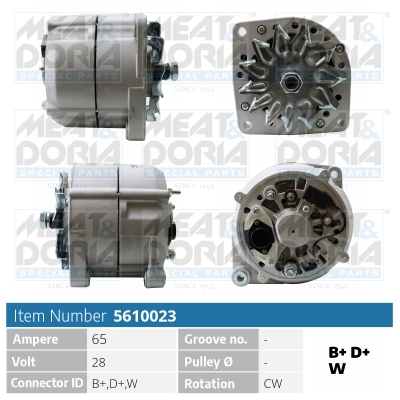 Meat Doria Alternator/Dynamo 5610023