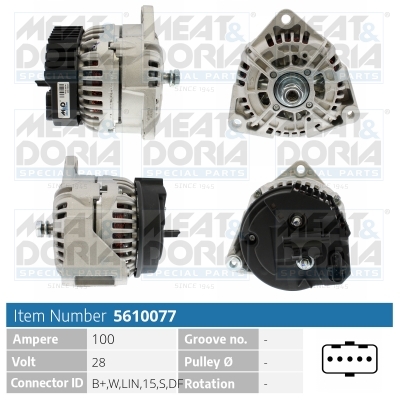 Meat Doria Alternator/Dynamo 5610077