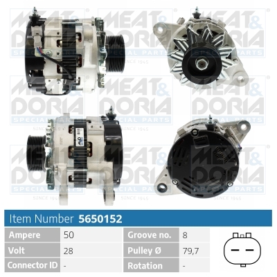 Meat Doria Alternator/Dynamo 5650152