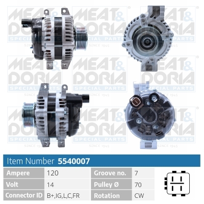 Meat Doria Alternator/Dynamo 5540007