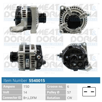 Meat Doria Alternator/Dynamo 5540015
