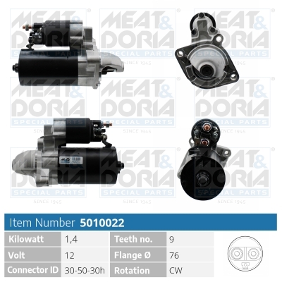Meat Doria Startmotor / Starter 5010022