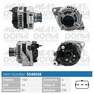 Meat Doria Alternator/Dynamo 5540038