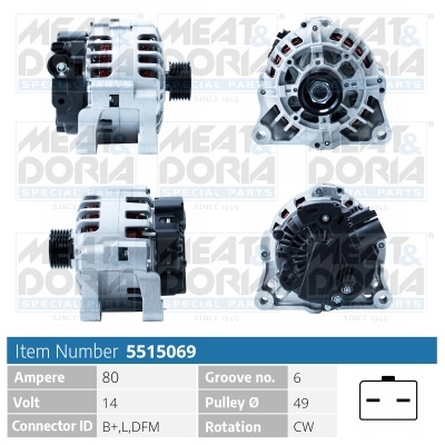 Meat Doria Alternator/Dynamo 5515069