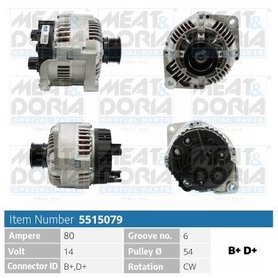 Meat Doria Alternator/Dynamo 5515079