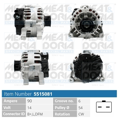 Meat Doria Alternator/Dynamo 5515081