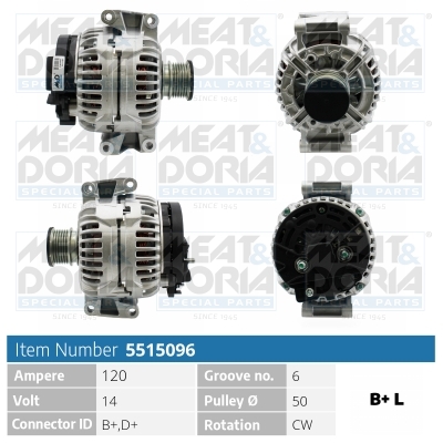 Meat Doria Alternator/Dynamo 5515096