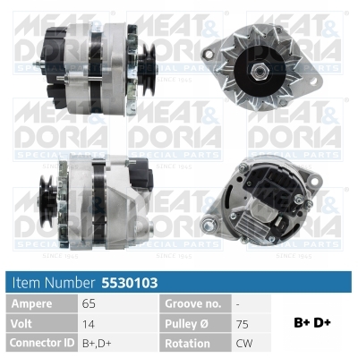 Meat Doria Alternator/Dynamo 5530103