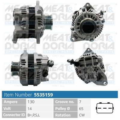 Meat Doria Alternator/Dynamo 5535159