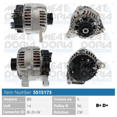 Meat Doria Alternator/Dynamo 5515173