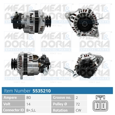 Meat Doria Alternator/Dynamo 5535210