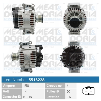 Meat Doria Alternator/Dynamo 5515228