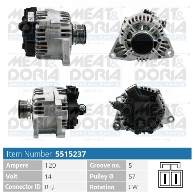 Meat Doria Alternator/Dynamo 5515237