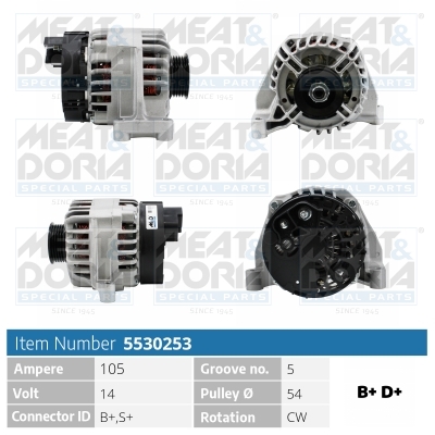 Meat Doria Alternator/Dynamo 5530253