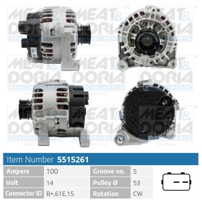 Meat Doria Alternator/Dynamo 5515261