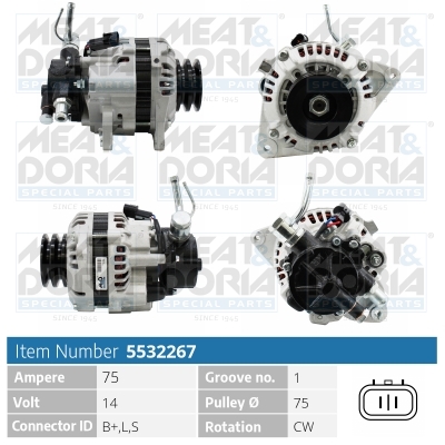 Meat Doria Dynamo / Alternator 5532267