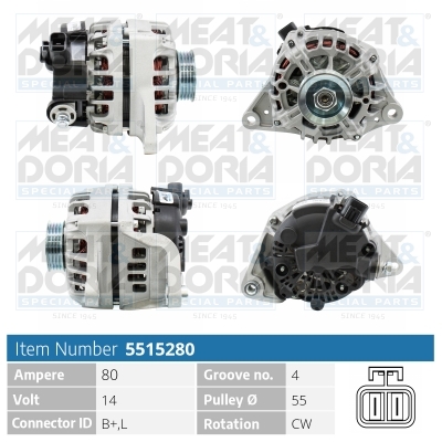 Meat Doria Alternator/Dynamo 5515280