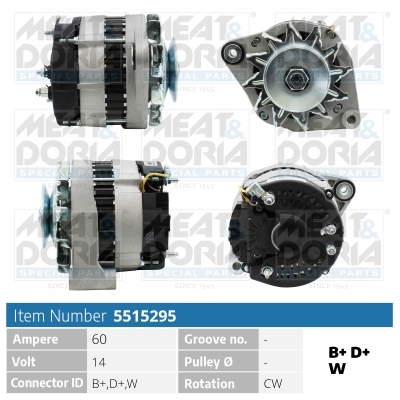 Meat Doria Alternator/Dynamo 5515295